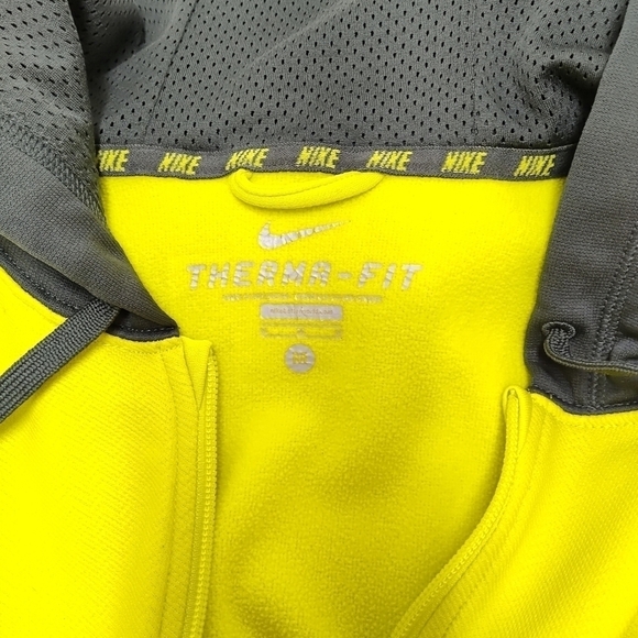 Nike men's hoodie jacket zipper front chartreuse Size:M. - Picture 4 of 7